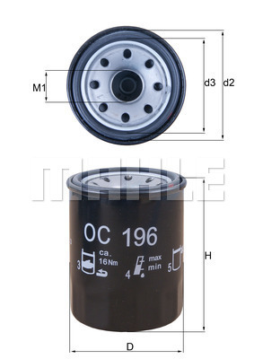 Фильтр масляный OC196