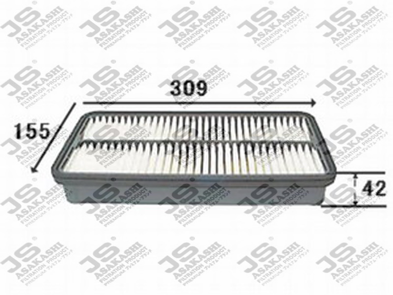 Фильтр воздушный  TOYOTA CARINA 1,6 1987 - 1992  TOYOTA COROLLA 1,8 1989 - 1993 A161J