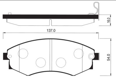 Колодки тормозные HYUNDAI ELANTRAMATRIXSONATASSANGYONG REXTONKORANDO перед. SP1065
