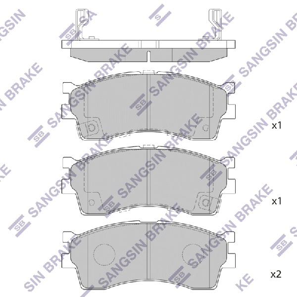 Колодки тормозные KIA CLARUS 96-RIOSHUMA 00-SPECTRA (ИЖ) передние SP1113