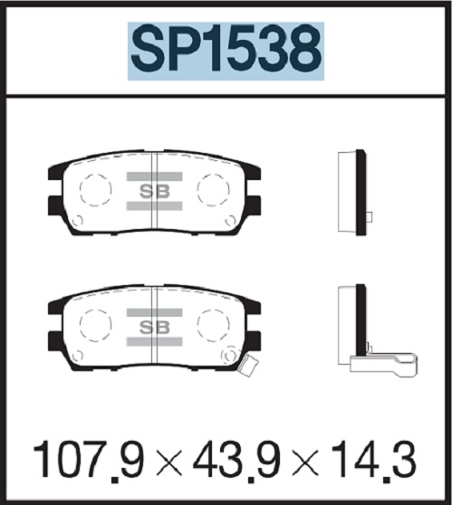 Колодки тормозные MITSUBISHI PAJERO IPAJERO II 3.03.52.5TDL400 9403 задние SP1538