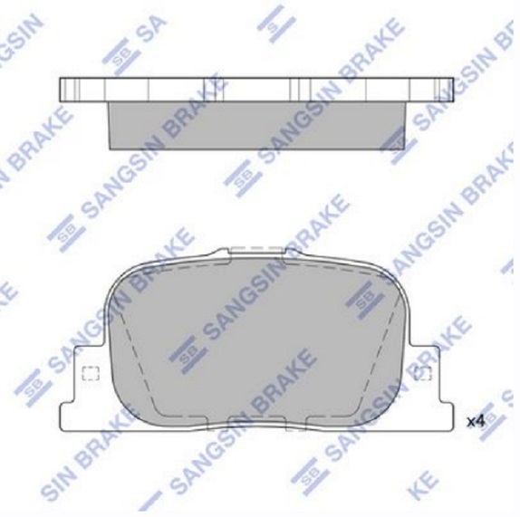Колодки тормозные TOYOTA CAMRY V20 2.2-3.0 96-01PRIUS 03-09 задние SP2042