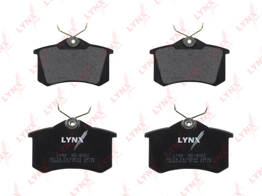 Колодки тормозные задние подходит для AUDI A4 1.8-3.0 95-04A6 1.8-4.2 98-05, SEAT Ibiza 1.8-2.0 93-99Toledo 1.8-2.0 91-99, VW CorradoGolf III 1.6-2.9 91-97Passat 1.8-2.8 90-97Vento 94 BD-8002