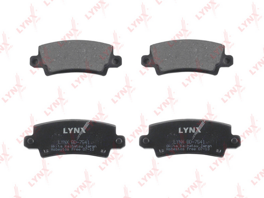 Колодки тормозные задние подходит для TOYOTA Corolla (UK) 1.4-2.0D 02-06Corolla Verso 1.4 (UK) 1.4-2.0D 02-04 BD-7541