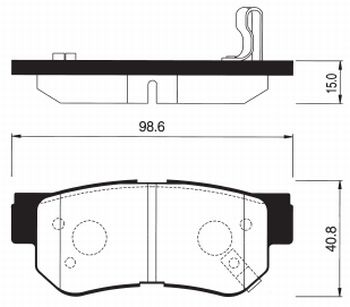 Тормозные колодки дисковые Hyundai Sonata 99-00 SP1117